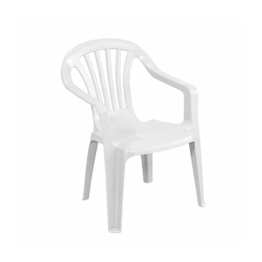 Cadeira plástico branca com braços